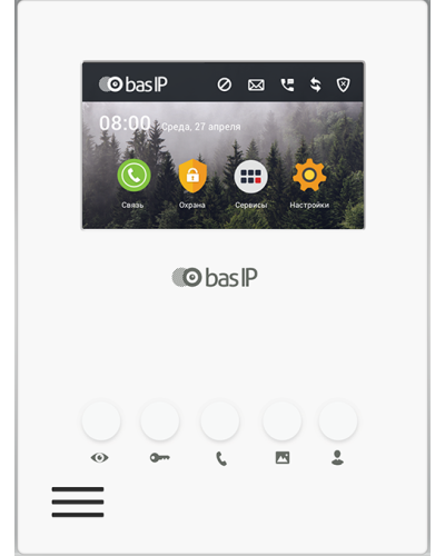 AU-04LA (AU-04L) WHITE. Монитор IP-домофона. BAS-IP в Альметьевске