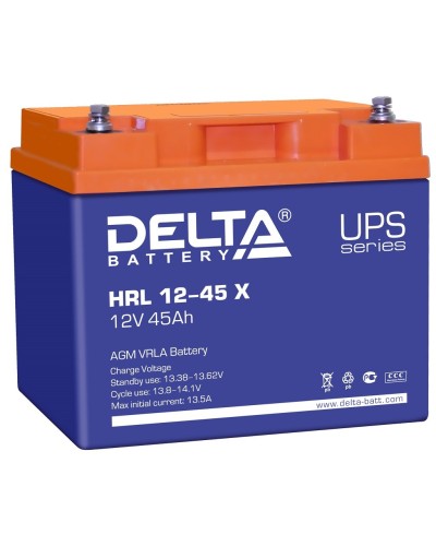 Delta HRL 12-45 X. Аккумулятор герметичный свинцово-кислотный. Delta в Альметьевске