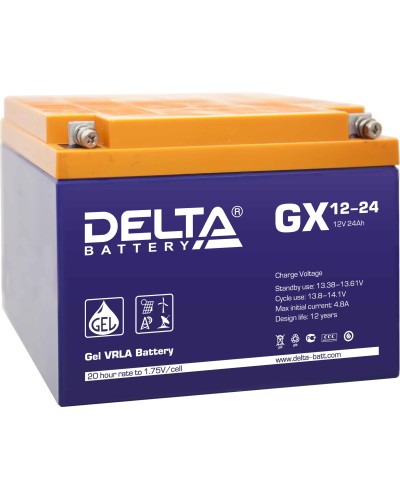 Delta GX 12-24. Аккумулятор герметичный свинцово-кислотный. Delta в Альметьевске