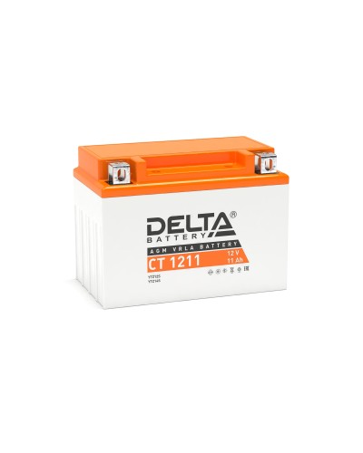 Delta CT 1211. Аккумулятор герметичный свинцово-кислотный стартерный. Delta в Альметьевске