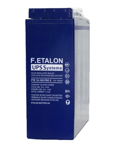 F.ETALON FTE 12-105 PRO X. Аккумулятор герметичный свинцово-кислотный. ETALON в Альметьевске