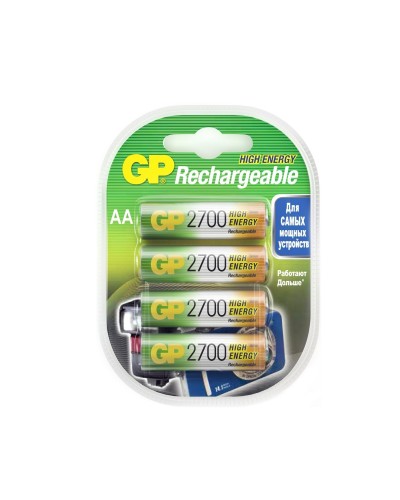 GP 270AAHC AA (GP 270AAHC-2DECRC4), упак. 4 шт.. Перезаряжаемые аккумуляторы. GP Batteries в Альметьевске
