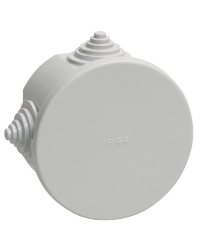 Коробка распаячная КМ41237 D75х40 открытой проводки IP44 4 гермоввода серая (UKO11-075-040-000-K41-44). Коробка распаячная безгалогенная (HF). IEK в Альметьевске