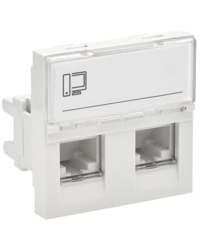 Розетка RJ45 кат.5E PRIMER РКИ-22-00-П-5 белый IEK (PR-KK40D-RI-0-2-2C5EU-K01). Розетка RJ-45. IEK в Альметьевске
