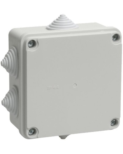 Коробка распаячная КМ41233 100х100х50 открытой проводки IP44 6 гермовводов серая (UKO11-100-100-050-K41-44). Коробка распаячная безгалогенная (HF). IEK в Альметьевске
