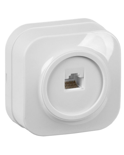 Розетка RJ45 кат.5E о/у РК10-ХБ белый IEK GLORY (EKH10-K01). Розетка компьютерная. IEK в Альметьевске
