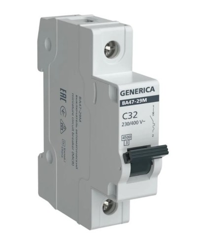 GENERICA ВА47-29М 1P C 32А 4,5кА (MVA21-1-032-C-G). Автоматический выключатель. IEK в Альметьевске