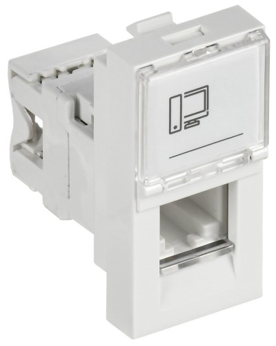 Розетка RJ45 кат.6 PRIMER РКИ-10-00-П-6 белый IEK (PR-KK40D-RI-0-1-C06U-K01). Розетка RJ-45. IEK в Альметьевске