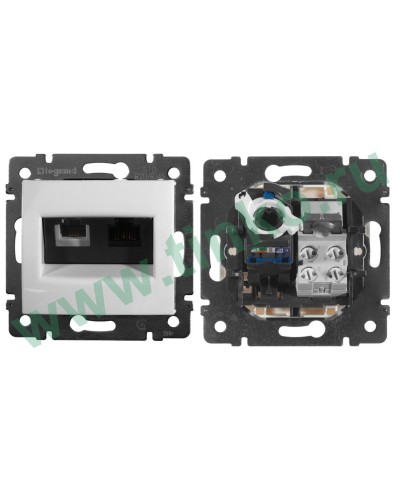 Розетка Valena 2xRJ11+RJ45 Cat.6, белый (770080). Розетка. LegranD в Альметьевске