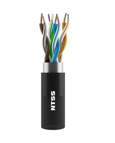 NTSS-OUT-UTP4-5Е-PE-BL кат.5E UTP 4 пары 24AWG PE внешний 305м черный. Кабель «витая пара» (LAN) для структурированных систем связи. NTSS в Альметьевске