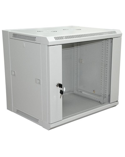 Шкаф телекоммуникационный 19 настенный 6U 600×450×370 мм (ШxГxВ) - передняя дверь стекло, боковые стенки съемные (разобранный), RAL 7035 (04-2200). Шкаф телекоммуникационный 19 настенный 6U. Rexant в Альметьевске