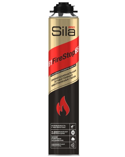 Пена огнестойкая Sila Pro B1 Firestop 65, 850 мл: Пена монтажная профессиональная в Альметьевске