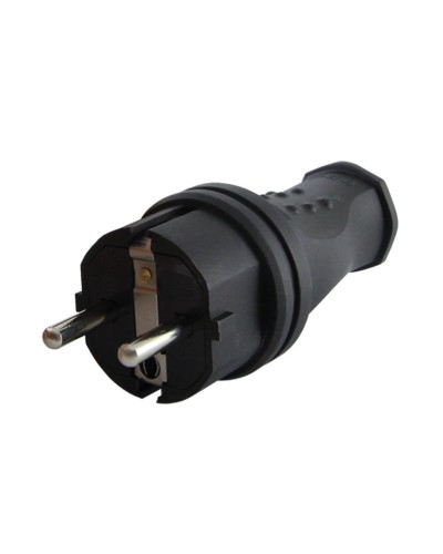 Вилка прямая 2Р+РЕ 16А 250В IP44 (SQ0612-0031). Вилка прямая каучук. TDM ЕLECTRIC в Альметьевске
