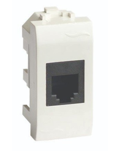 Розетка RJ-45 Brava 1 модуль слоновая кость (75457S): Розетка компьютерная с одним разъёмом в Альметьевске