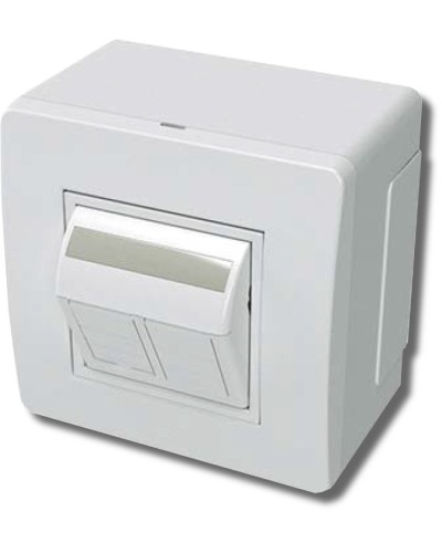 Коробка в сборе с 2 розетками RJ45, кат.5е, белая (10656): Коробка в сборе в Альметьевске