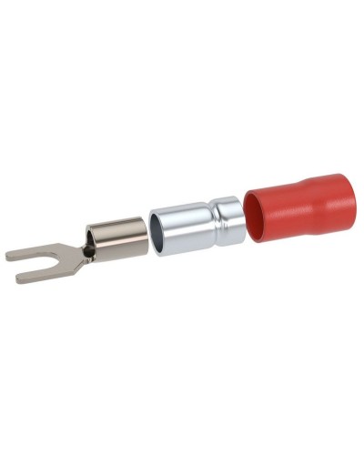Наконечник вилочный НВИ 0,25-1,5 М3,5 (D3,7мм) (100 шт) (2A135P-DS-PVC). Наконечник вилочный с изолированным фланцем ПВХ, двойная гильза. ДКС в Альметьевске