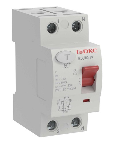 YON MAX MDL100 ВДТ, 2P, 30mA, 16A, АС (MDL100-2P2-16-AC). Автоматический выключатель дифференциальный (УЗО). ДКС в Альметьевске