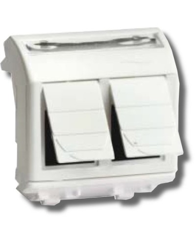 Розетка RJ-45 Brava 2 модуля белая (76459B): Розетка компьютерная с двумя разъёмами в Альметьевске