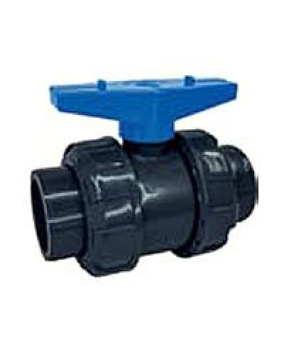 Ecoplast кран шаровый d25 (уплотнение TPV, остальное EPDM) с муфтовым окончанием (49447). Кран шаровый. Экопласт в Альметьевске