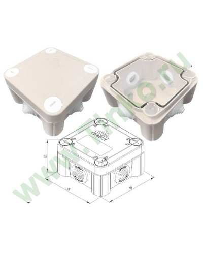 КМ-1010(П)-IP55. Коробка монтажная. Гефест в Альметьевске
