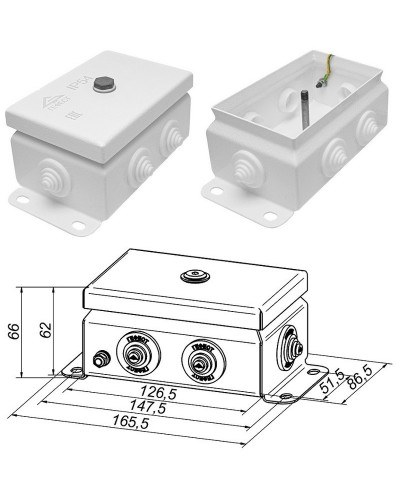 КМ IP55-0812 (без DIN рейки). Коробка монтажная электротехническая. Гефест в Альметьевске